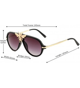 Rectangular Women Vintage Sunglasses Oversized Resin lens Sun glasses UV400 - Black - C818NILY9UG $19.81