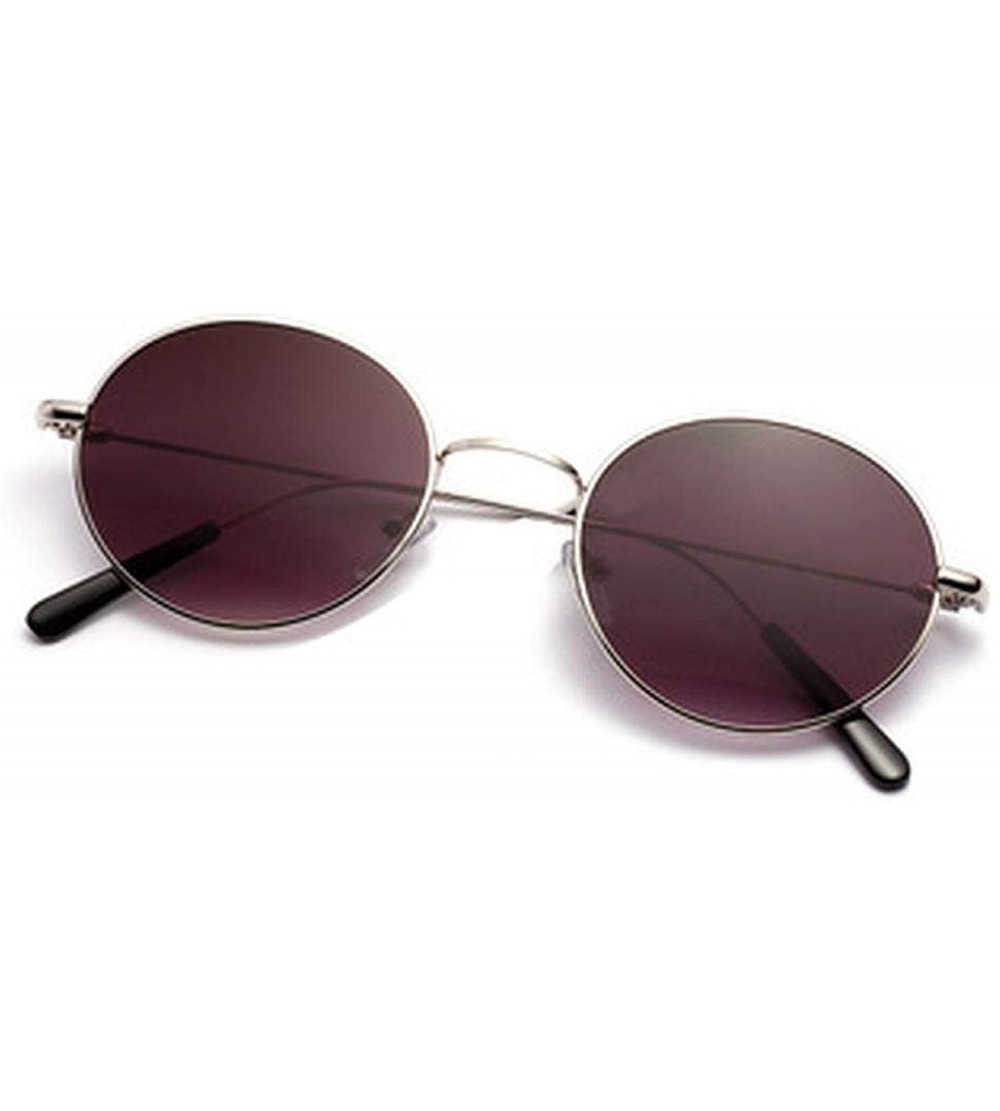 Aviator Fashion Women Retro Popular Round Sunglasses Men Luxury Vintage Metal Frame Mirrors Sun Glasses - 4 - C1198ZY4TD5 $64.63