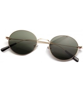 Aviator Fashion Women Retro Popular Round Sunglasses Men Luxury Vintage Metal Frame Mirrors Sun Glasses - 4 - C1198ZY4TD5 $64.63