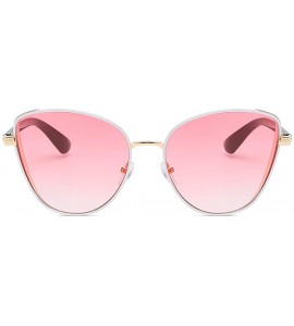 Shield Women's Oversized Sunglasses Shield Square Cat Eye Shades Full Rimmed Vintage Eyeglasses - Pink - CV18U8A22MM $23.20