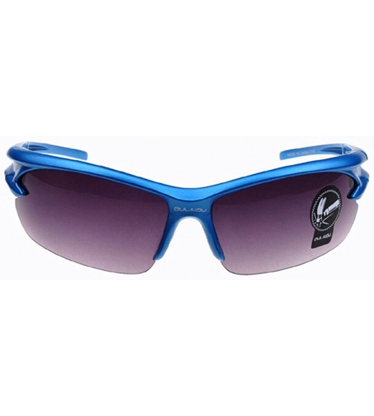 Goggle Crazy Explosion-Proof Lens Sunglasses Cycling Glasses Lenses - Blue Frame Double-gray Lenses - 7D453633222 $18.66