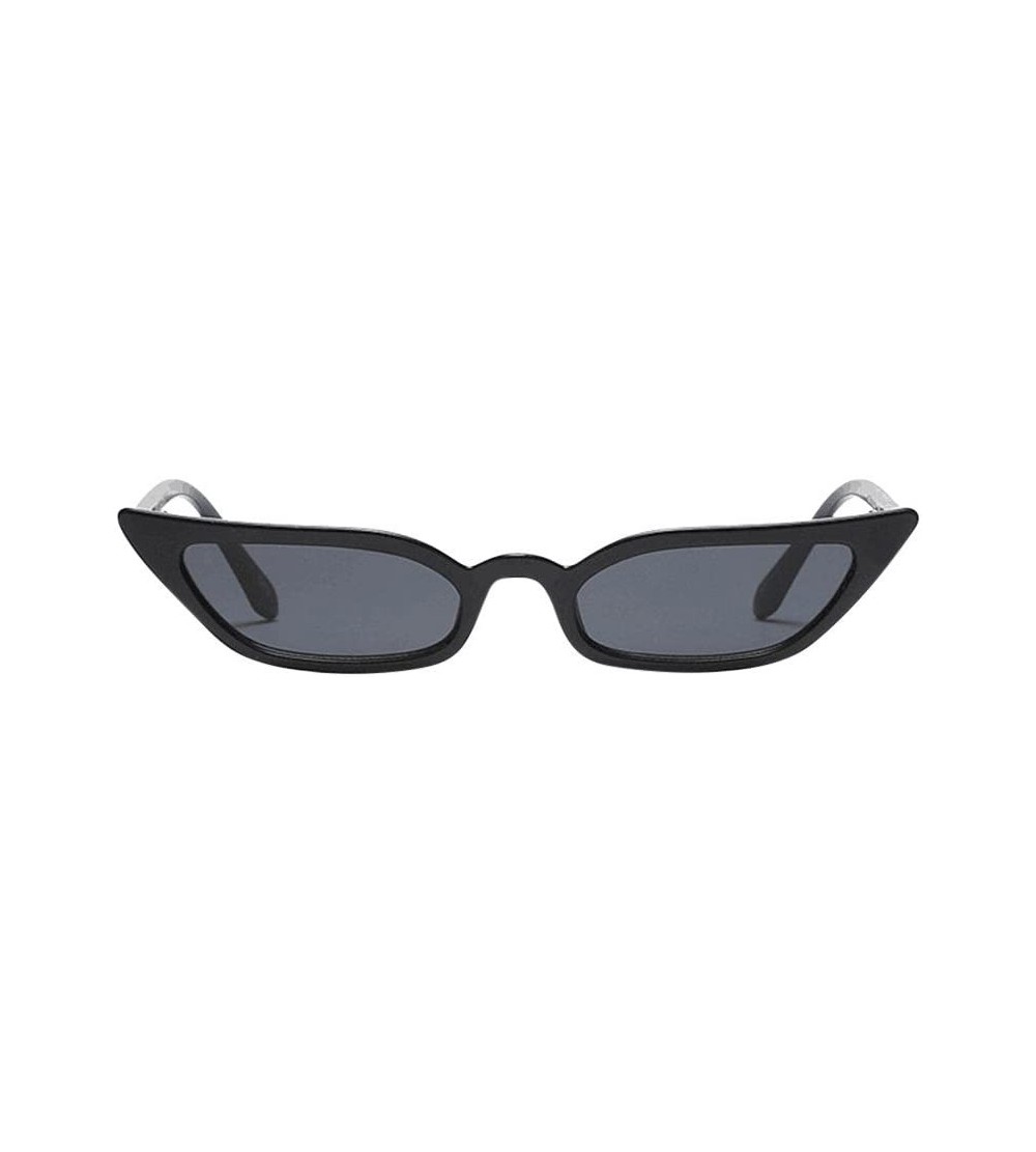 Oversized Ladies Women Vintage Cat Eye Sunglasses UV400 Retro Small Frame Fashion Eyewear Outdoor Glasses - Black - CQ1900OER...