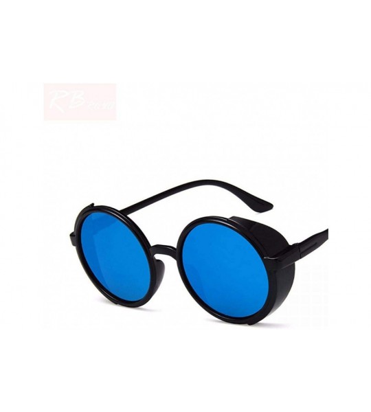 Oversized 2019 Vintage Punk Sunglasses Women Brand Designer Oversized Outdoor Black Blue - Black Gray - CK18Y4SSCSZ $18.57