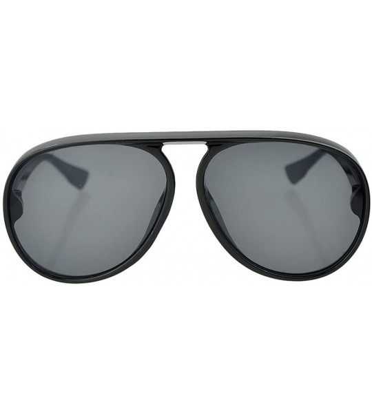 Oversized Female Exaggerated Oversized Plastic Sunglasses for Fancy Women with Sunglasses Case - Black Gray - CU18D0DQ2YR $17.31