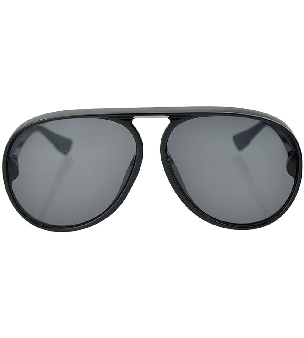 Oversized Female Exaggerated Oversized Plastic Sunglasses for Fancy Women with Sunglasses Case - Black Gray - CU18D0DQ2YR $17.31