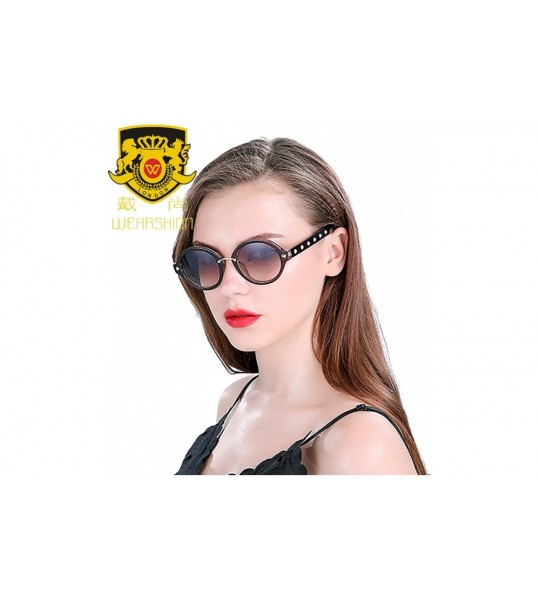 Butterfly Women's Sunglasses Gradients Wood Colors Frames Fashion Studs Black Wine Red Gift Boxes - Wine Red - C9185N6UDTU $3...