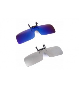 Rimless Clip-on Flip Up Polarized Rimless One Piece Sunglasses Over Prescription Glasses for Men Women - CZ18N02U6Q6 $27.88