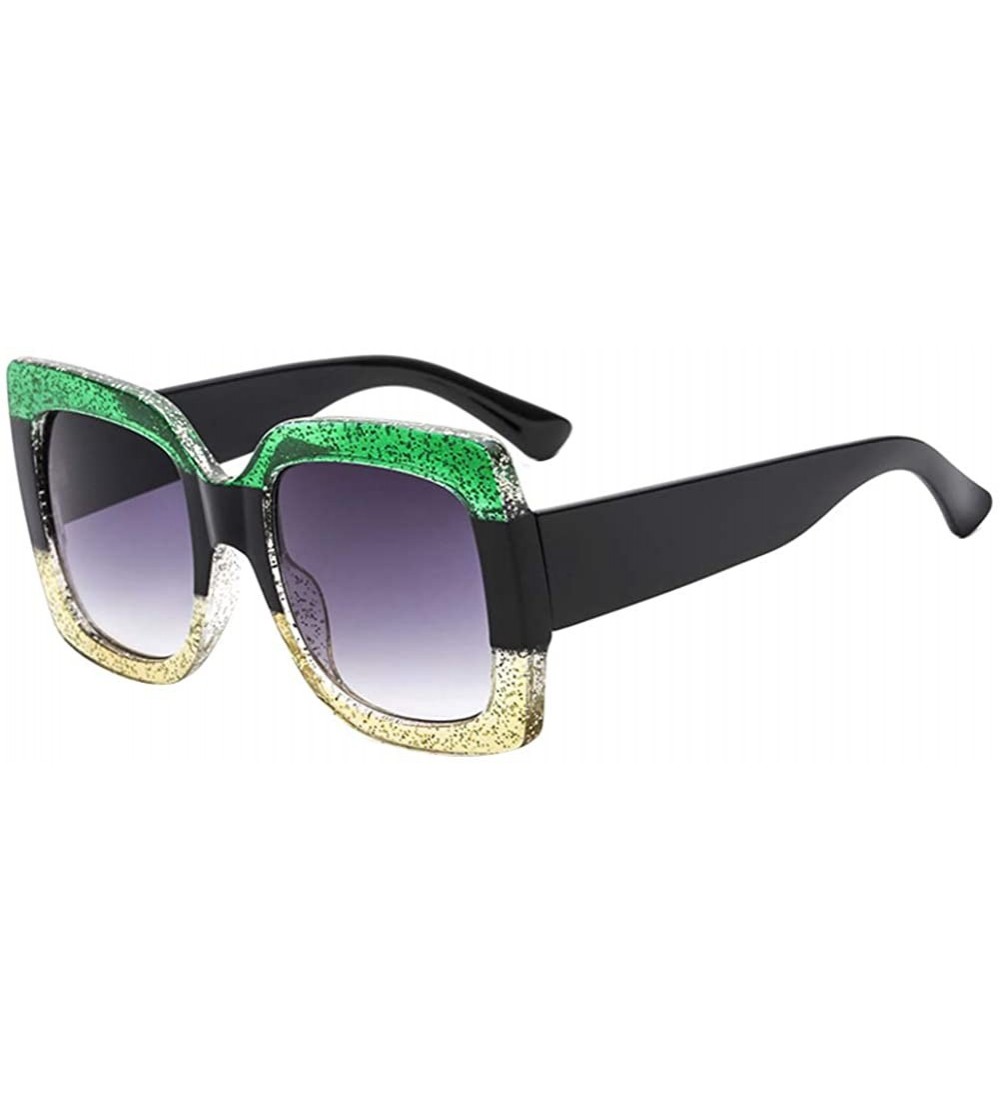 Goggle Vintage Large Frame Square Sunglasses Goggles for Women Men Retro Sun Glasses UV Protection - Style8 - CQ18RQH3TID $15.56