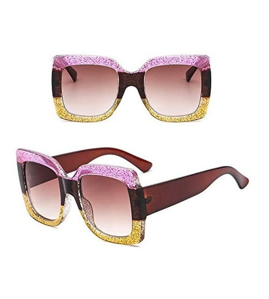 Goggle Vintage Large Frame Square Sunglasses Goggles for Women Men Retro Sun Glasses UV Protection - Style8 - CQ18RQH3TID $15.56