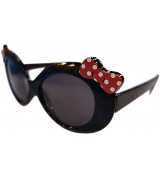 Oval Fashion UV400 Sunglasses for Kids - Ribbon - Black - CM18D24R683 $19.43