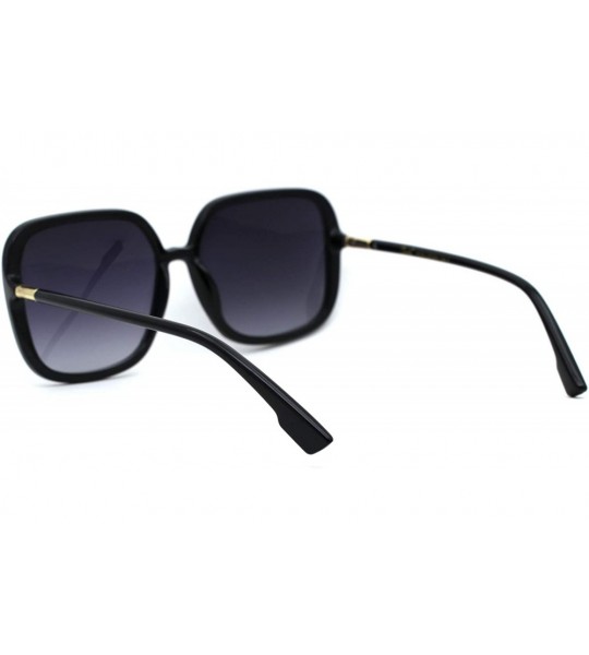 Butterfly Womens Mod Rectangular Butterfly Designer Plastic Sunglasses - Black Smoke - CB18A6KAERM $23.64
