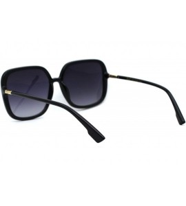 Butterfly Womens Mod Rectangular Butterfly Designer Plastic Sunglasses - Black Smoke - CB18A6KAERM $23.64