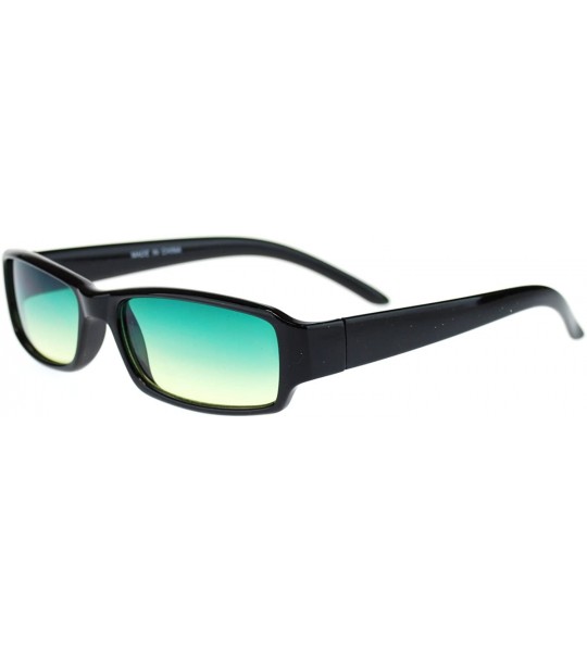 Rectangular Black Small Rectangular Sunglasses Classic Narrow Color Lens - Black - CF1884G4L3K $18.45