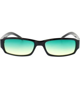 Rectangular Black Small Rectangular Sunglasses Classic Narrow Color Lens - Black - CF1884G4L3K $18.45