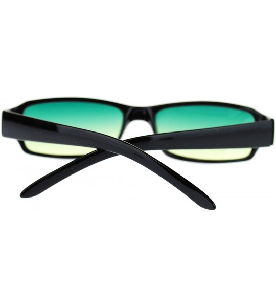 Rectangular Black Small Rectangular Sunglasses Classic Narrow Color Lens - Black - CF1884G4L3K $18.45