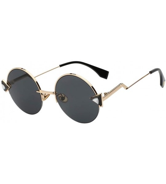 Rimless Metal Sunglasses Unique Designer Women Sunglass Fashion Retro Semi Rimless Sunglasses Oculos UV400 - CT18RHA9524 $32.74