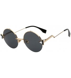 Rimless Metal Sunglasses Unique Designer Women Sunglass Fashion Retro Semi Rimless Sunglasses Oculos UV400 - CT18RHA9524 $32.74