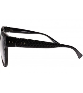 Oversized Womens XXL Oversize Square Clear Lens Horn Rimmed Eye Glasses Frame - Black - CV199EQAM83 $25.64