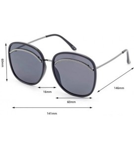 Aviator 2019 new sunglasses female - big frame eyebrow sunglasses big frame fashion sunglasses female - G - C318SM96NMY $74.63