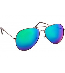 Aviator Vintage Mirror AVIATOR Sunglasses Metal Frame Double Bridge Trendy - CQ18G2CXE0E $19.40