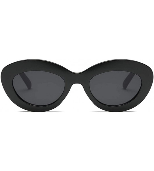 Sport Sunglasses Oval Sunglasses Men and women Fashion Retro Sunglasses - Black - CW18LIT7YE3 $17.66