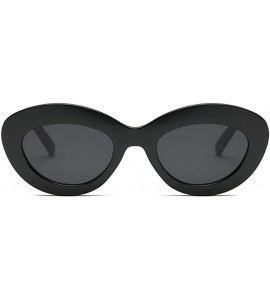 Sport Sunglasses Oval Sunglasses Men and women Fashion Retro Sunglasses - Black - CW18LIT7YE3 $17.66