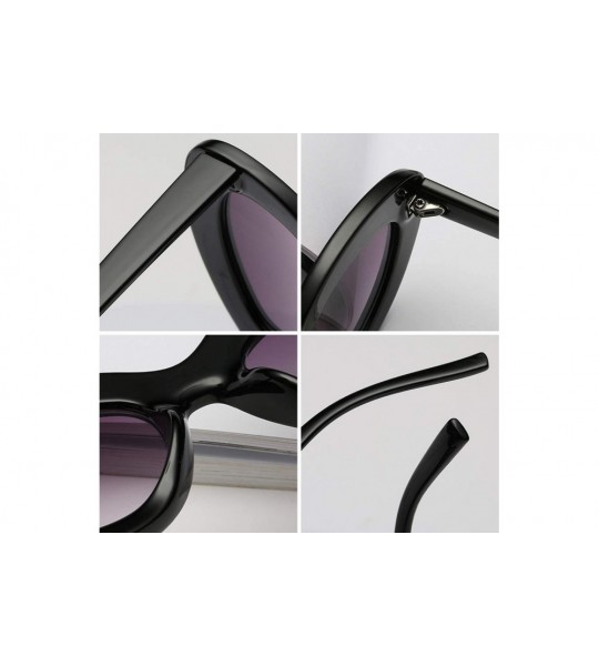 Sport Sunglasses Oval Sunglasses Men and women Fashion Retro Sunglasses - Black - CW18LIT7YE3 $17.66