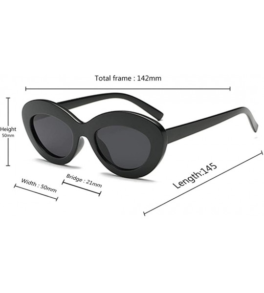 Sport Sunglasses Oval Sunglasses Men and women Fashion Retro Sunglasses - Black - CW18LIT7YE3 $17.66