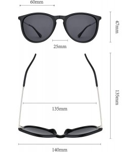 Round Polarized Sunglasses For Women And Men UV Protection Classic Round Style - Gray - CU19894TIDW $19.50