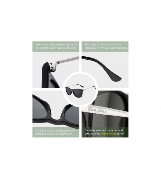 Round Polarized Sunglasses For Women And Men UV Protection Classic Round Style - Gray - CU19894TIDW $19.50