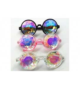 Goggle Rainbow Prism Refraction Sunglasses Heptagonal Glasses Colorful Lens Goggles - Pink - CZ183M96GW4 $19.52