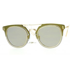 Rimless New Fashion Sunglasses Unisex Rimless Flat Lens Flat Top Metal Frame - Gold - CG12B0688FN $24.10