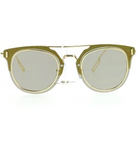 Rimless New Fashion Sunglasses Unisex Rimless Flat Lens Flat Top Metal Frame - Gold - CG12B0688FN $24.10