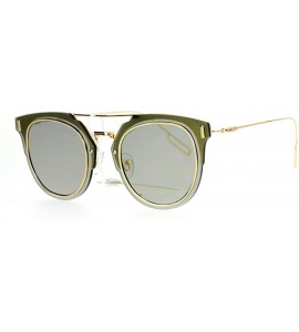 Rimless New Fashion Sunglasses Unisex Rimless Flat Lens Flat Top Metal Frame - Gold - CG12B0688FN $24.10