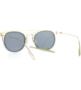 Rimless New Fashion Sunglasses Unisex Rimless Flat Lens Flat Top Metal Frame - Gold - CG12B0688FN $24.10