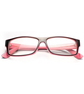 Oversized "Kayden" Retro Unisex Plastic Fashion Clear Lens Glasses - Black/Rose - C612GWBXBBR $17.58