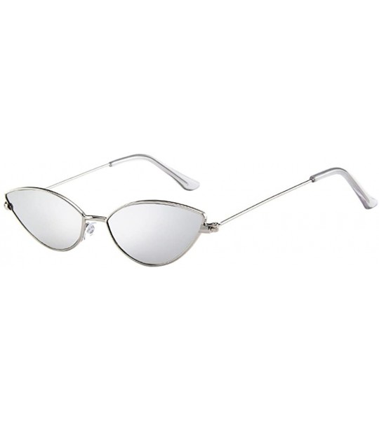 Aviator Mens Womens Small Frame Cat Eye Oval Retro Vintage Sunglasses Eyeglasses - E - CI193XHQXEE $19.08