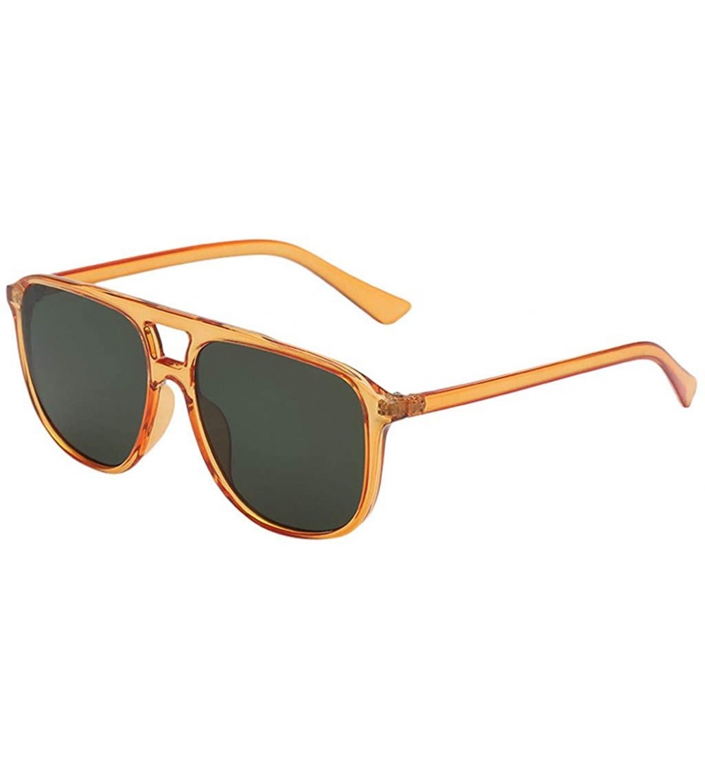 Aviator New Irregular Shape Vintage Glasses for Women Men Retro Style Sun Spectacles - E - CA18UODYTLE $20.87