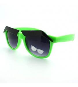 Wayfarer New Eyebrow Sunglasses Cartoon Funny Novelty Gag Gift - Gre - CW11EPLPNA3 $18.14