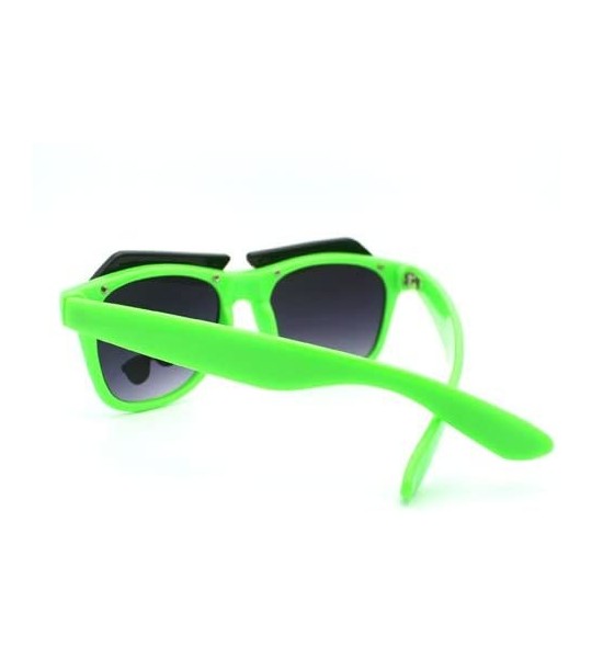 Wayfarer New Eyebrow Sunglasses Cartoon Funny Novelty Gag Gift - Gre - CW11EPLPNA3 $18.14