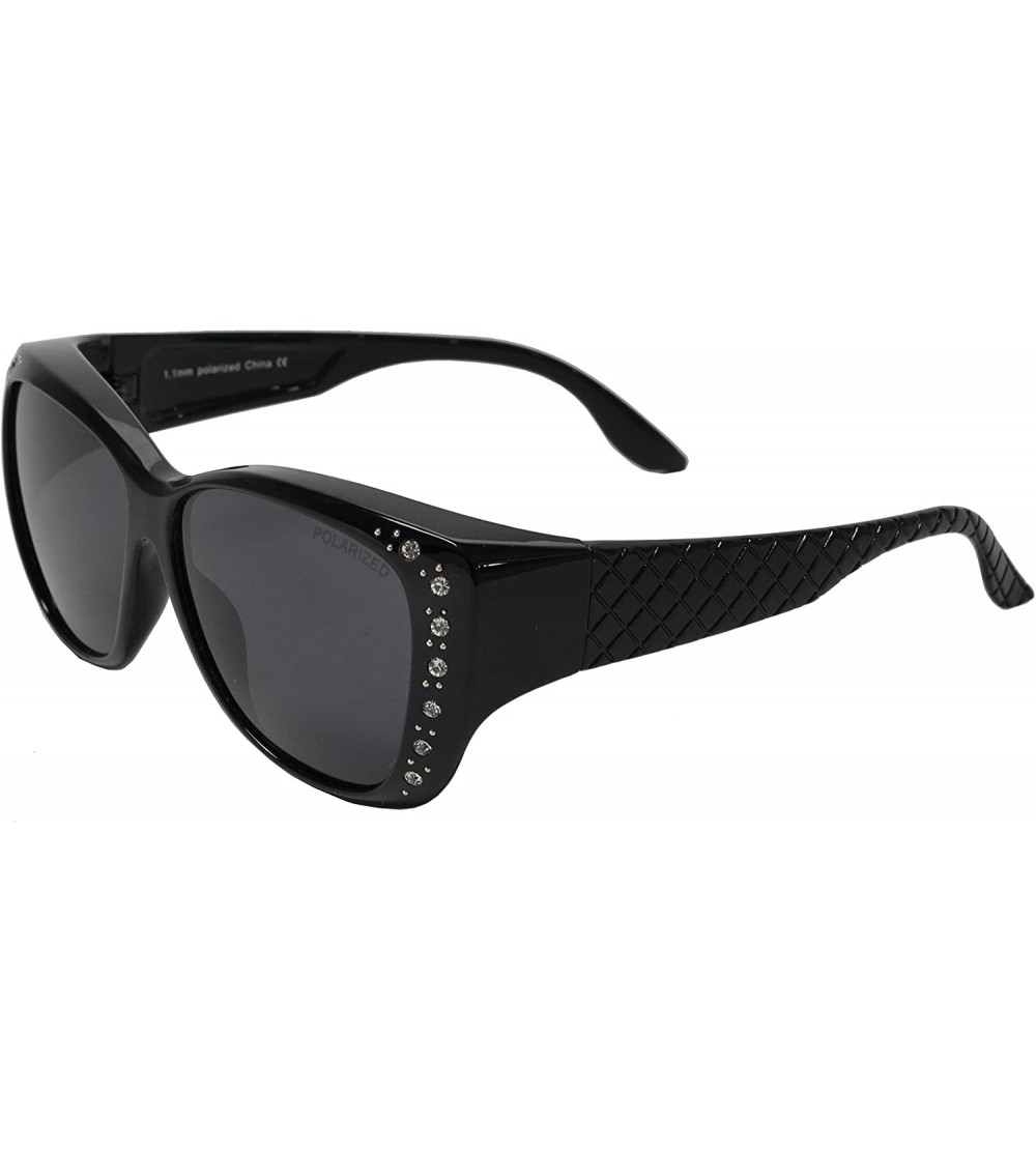 Wrap Polarized Women Sunglasses Wear to Cover Over Prescription Glasses UV Protection and HD Vision - CG18KILSUZK $22.40