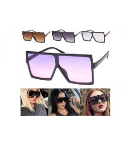 Square Oversized Square Sunglasses for Women Men Flat Top Shades Sunglasses - 2 Pack-transparency-transparency - CW18H4A6R69 ...