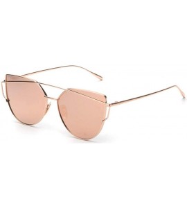 Oval Pink Vintage Mirror Female Women Cat Eye Sunglasses Brand Designer Ladies Sun Glasses Oculos Feminino - C5 - CF197Y7SK76...