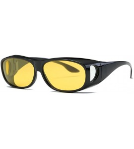 Round Polarized Sunglasses Mens Over-The-Glass Prescription Safety Glasses AE0509 - Black&yellow - CY12O41G9IW $22.63