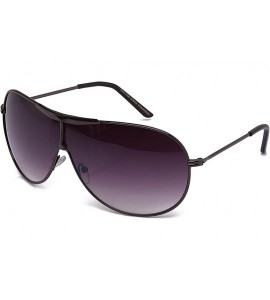 Oversized Aviators Oversized Temple Design UV Protection Pilot Style - Gunmetal/Black - C017YXNESZO $19.08