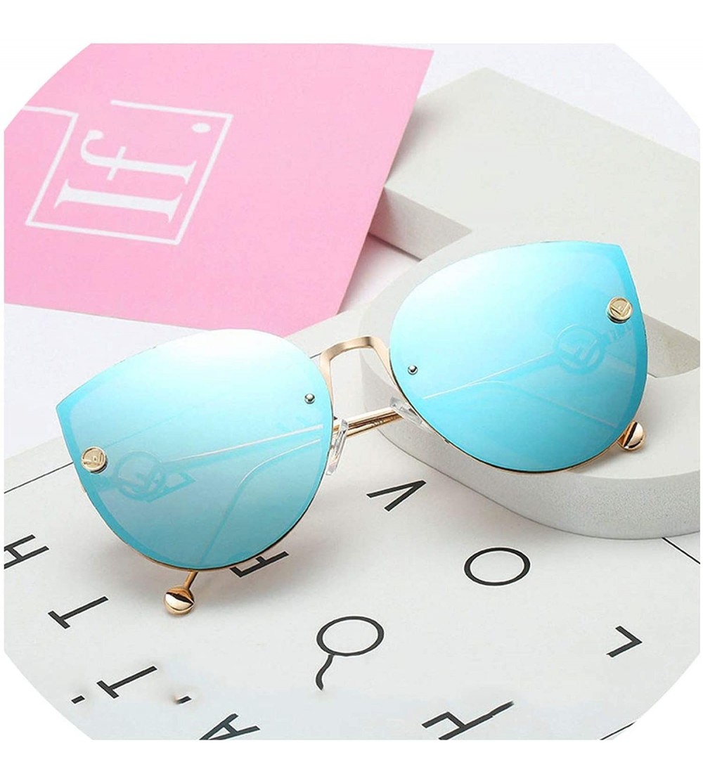 Oversized Square Metal Cat Sunglasses Female Male Multicolor Sun Glasses Outdoor Travel Driving Eyewear - 6 - CC18WD54LRR $27.36