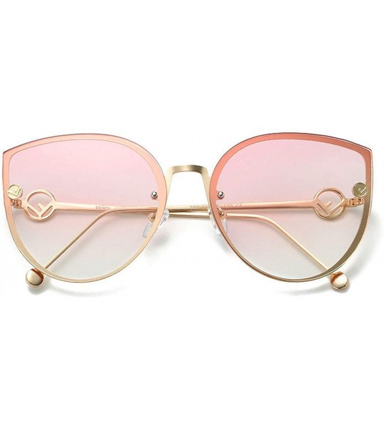 Oversized Square Metal Cat Sunglasses Female Male Multicolor Sun Glasses Outdoor Travel Driving Eyewear - 6 - CC18WD54LRR $27.36