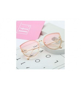 Oversized Square Metal Cat Sunglasses Female Male Multicolor Sun Glasses Outdoor Travel Driving Eyewear - 6 - CC18WD54LRR $27.36