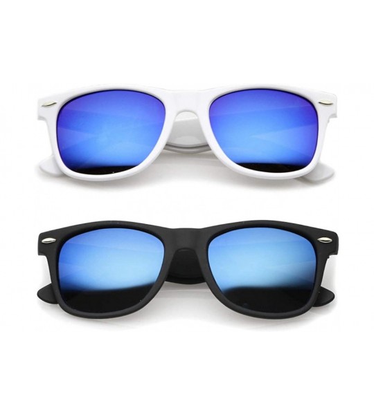 Rectangular Reflective Color Mirror Mirror Lens Retro Classics Style Sunglasses Gift Box - Style 16 - CI11L0Y1DHB $17.25