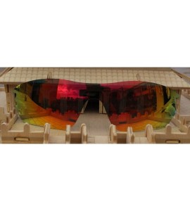 Goggle Polarized Replacement Lenses RadarLock Edge (OO9183) Sunglasses Fire Red Mirror Coatings - C21294KOG0X $28.37